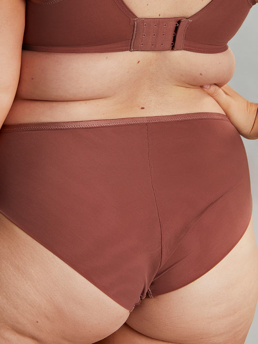 Illuminate Deep Brief - Burlwood worn by model back view