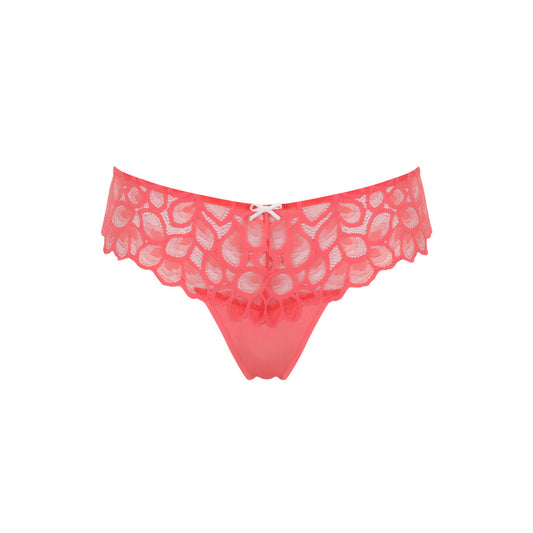 Allure Thong in Coral front view product image
