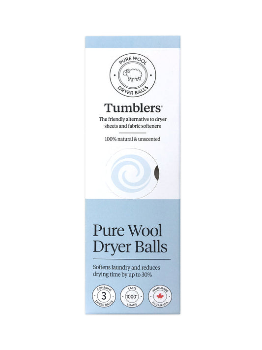 Wool Dryer Ball Tumblers 3 Pack - White