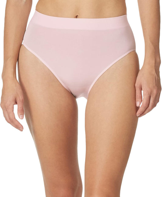 B-Smooth Seamless Hi-Cut Panty Rose Dust worn by model front view