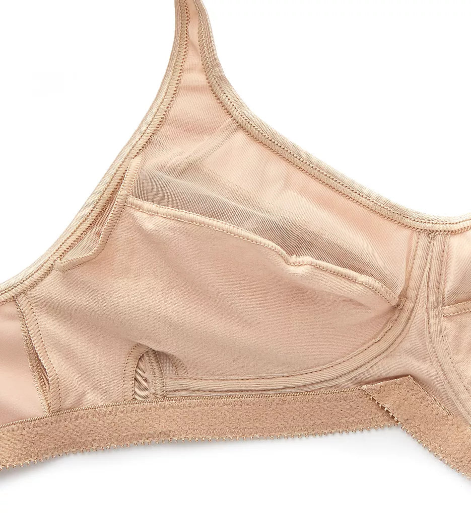 Pocketed Isadora beige bra on a white background