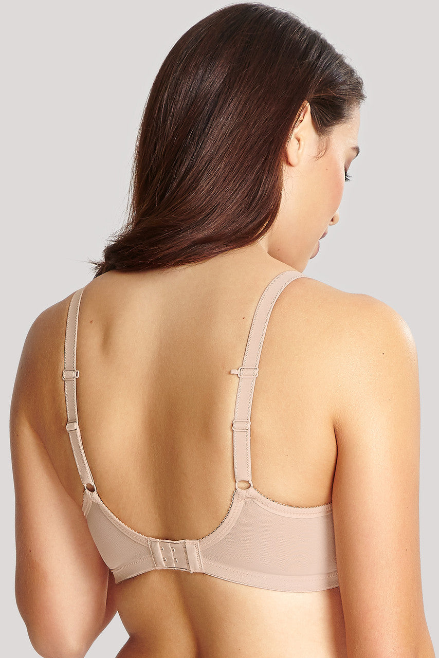 Cari Balcony Spacer Bra Champagne worn by model back view