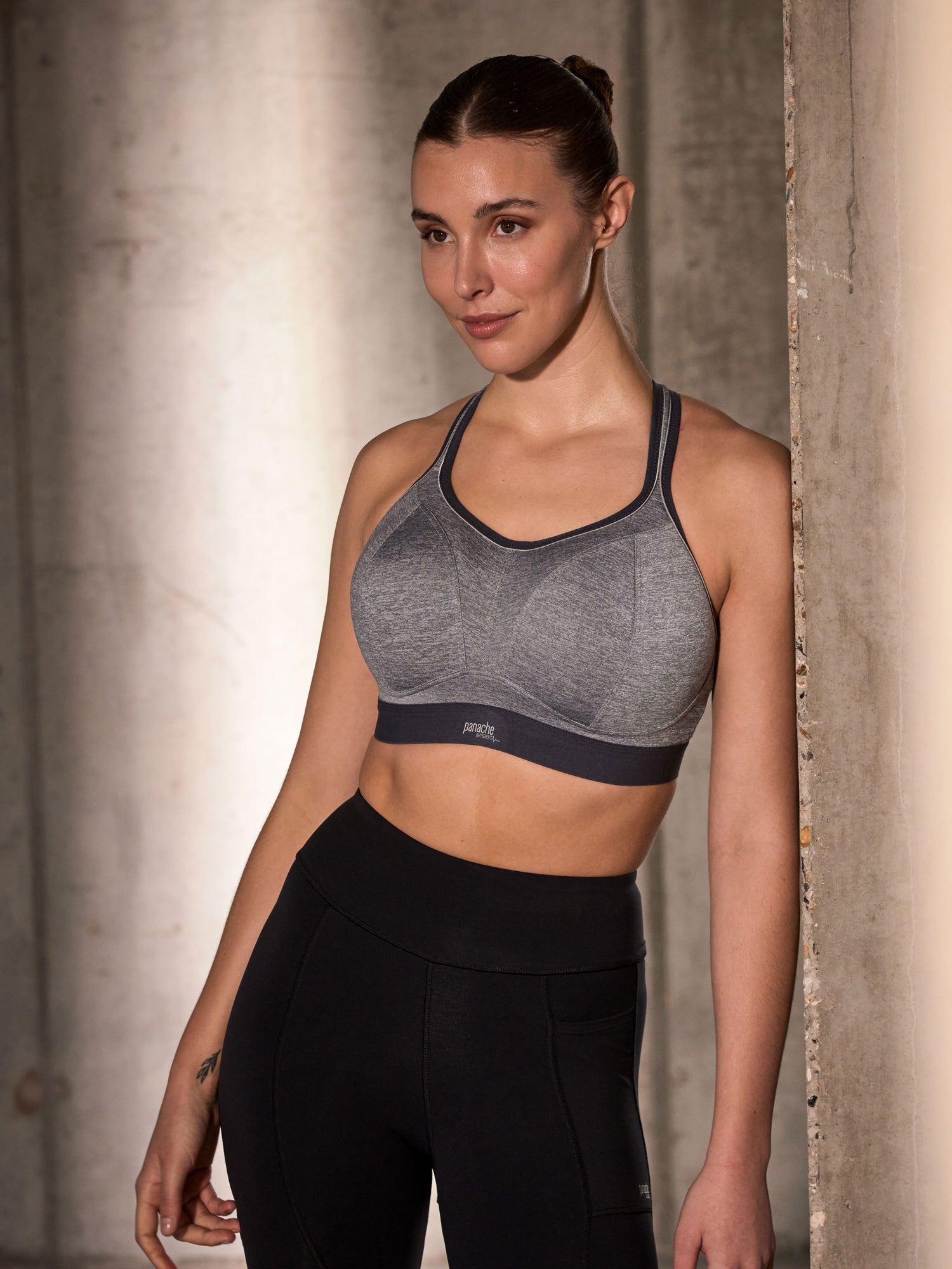 Non Wired Sports Bra - Charcoal Marl