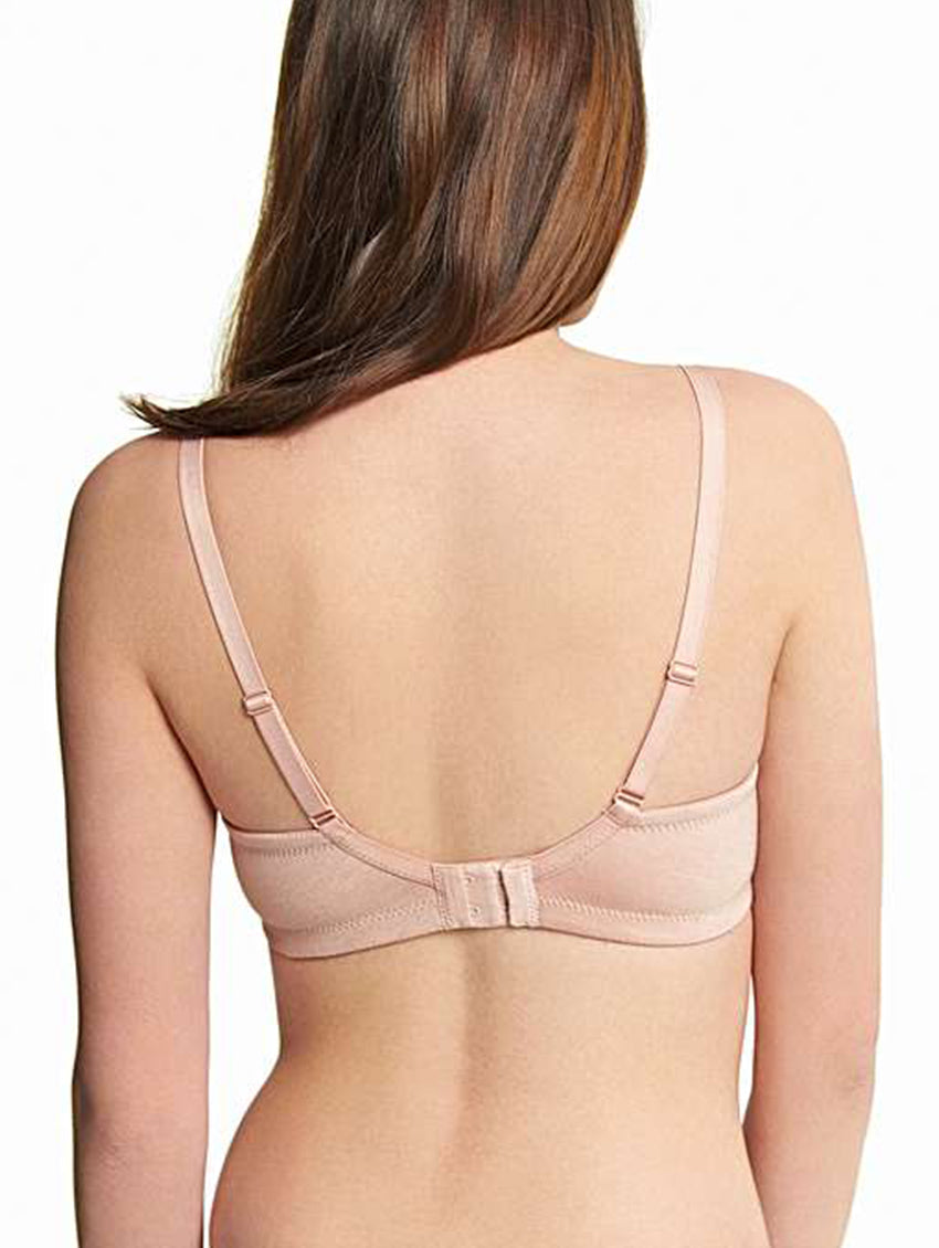 Maisie Wireless Pocketed Bra - Blush, worn by model back view