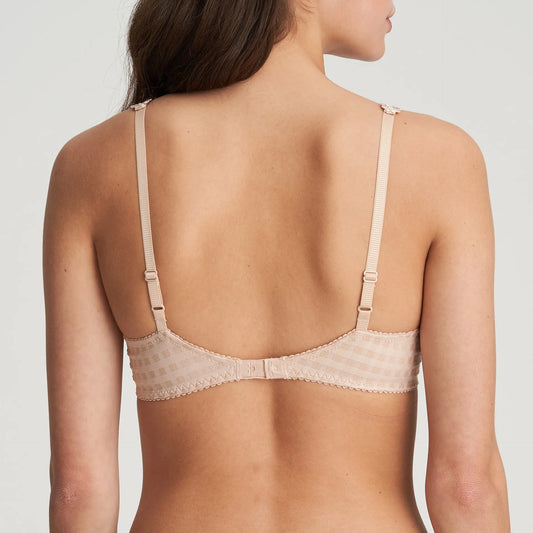 Avero Padded Round Bra - Cafe Latte, worn by model back view
