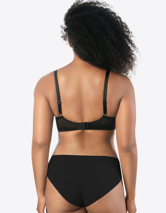 Casey Bra - Black, worn by model back view