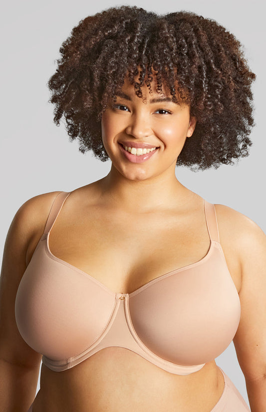 Elegance Molded Spacer Bra in Honey worn by model front view