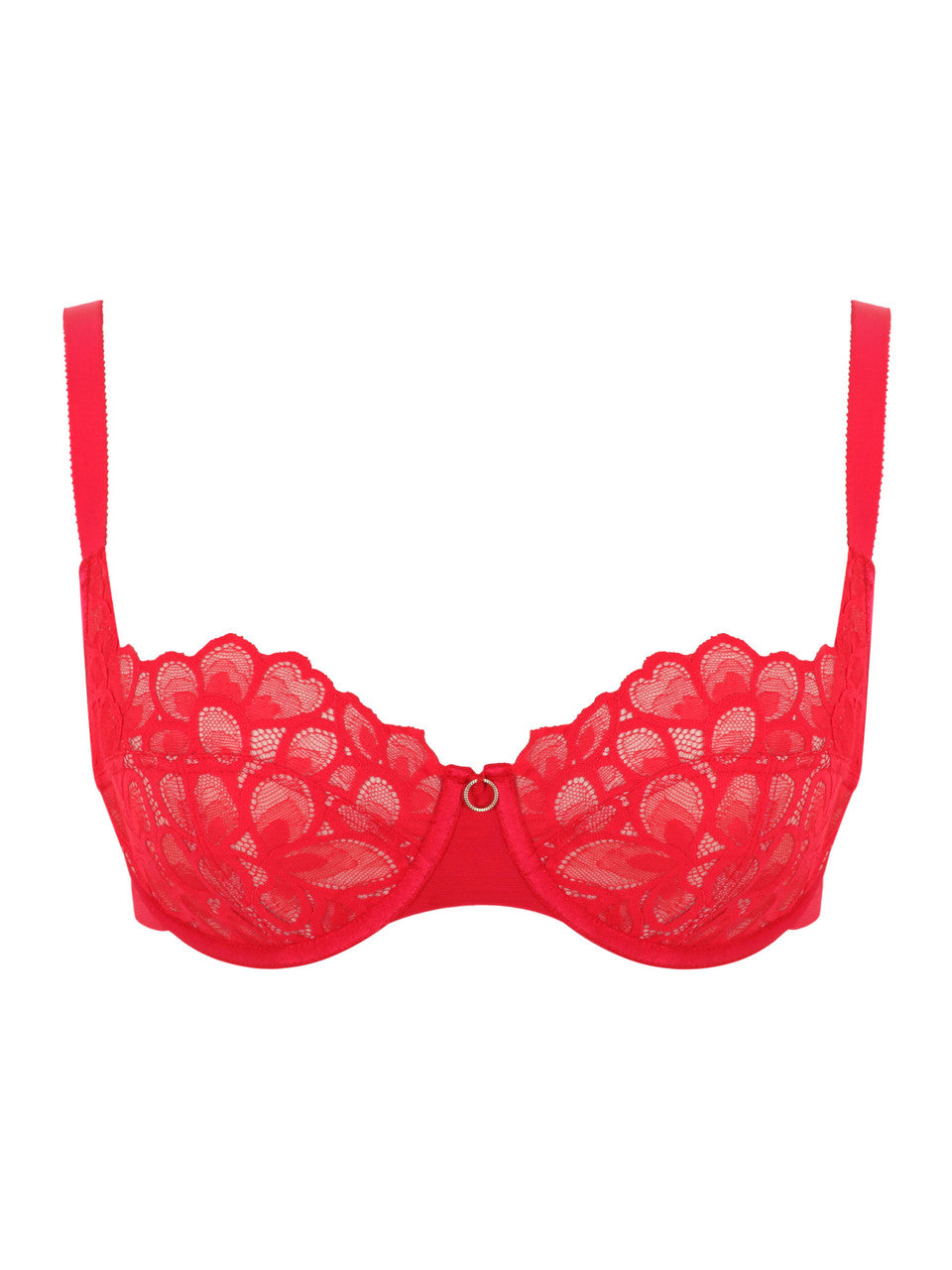 Allure Balcony Bra in Ruby Red front view product image