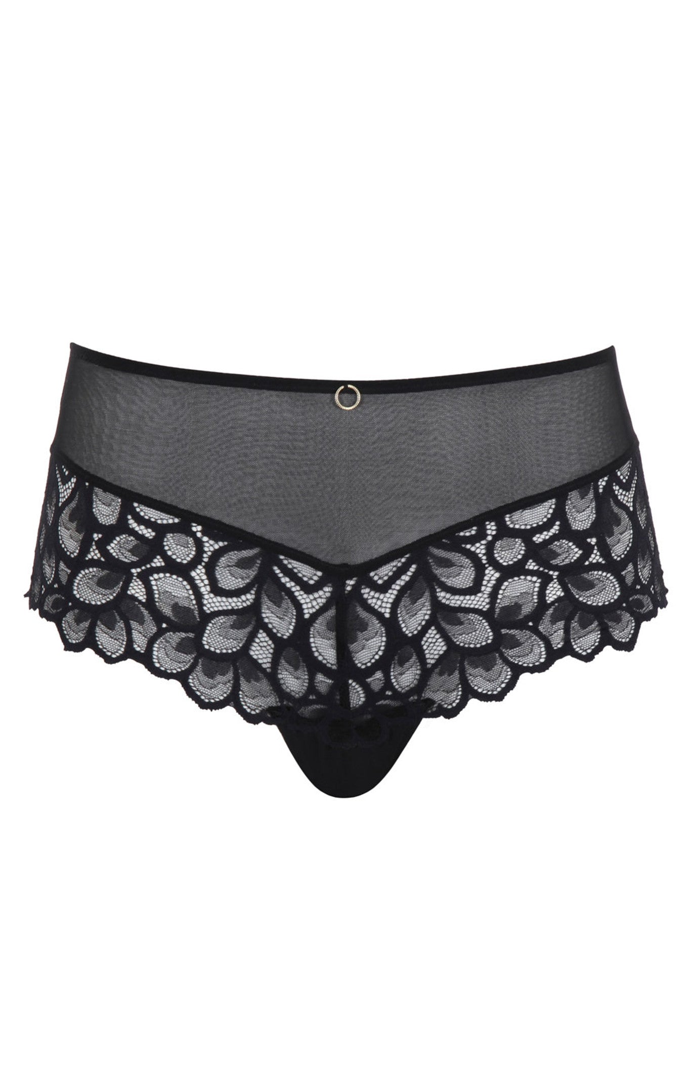 Allure Deep Brief in Black front view product image