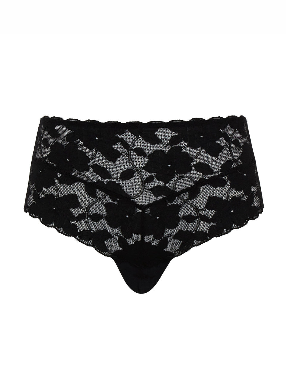 Panache Amour Deep Brief in Black front view product image
