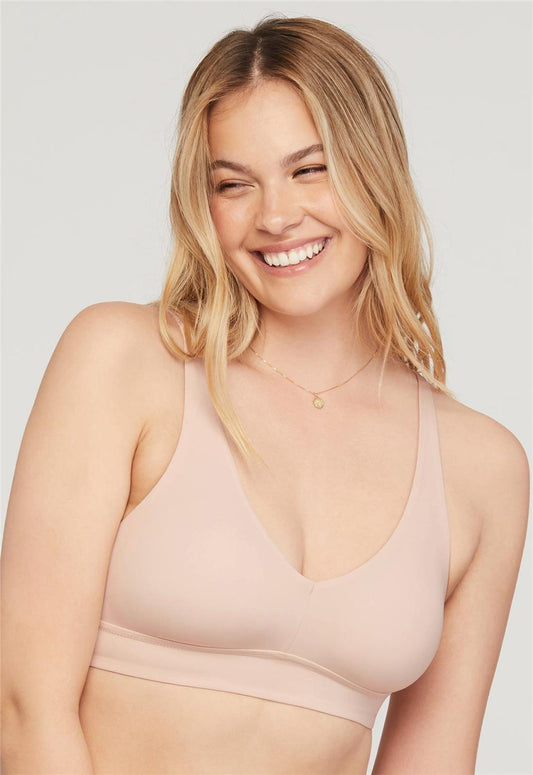 Montelle Mysa Cup-Sized Bralette in Champagne worn by model front view