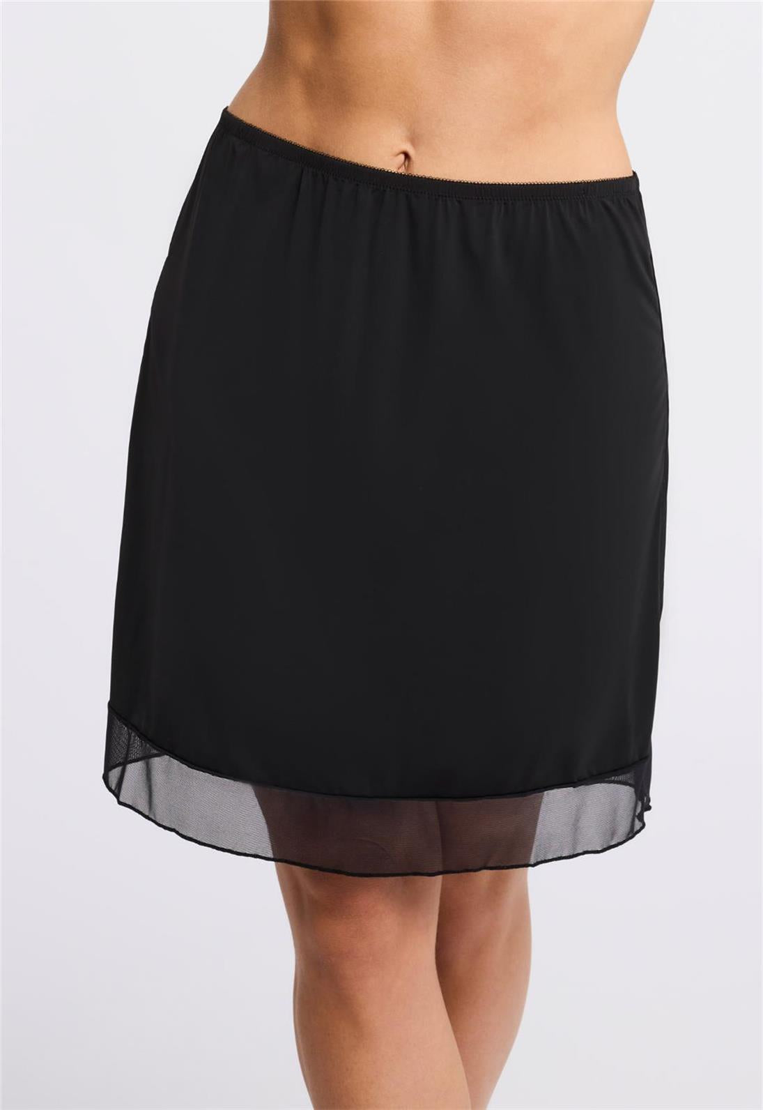 Half Slip - Black worn by model close front view