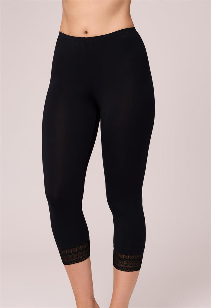 Bodybliss Capri in Black worn by model front view