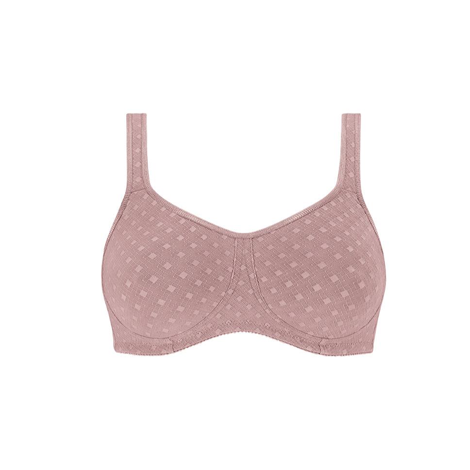 Tiana Wireless Pocketed Bra in Mauve front view product image