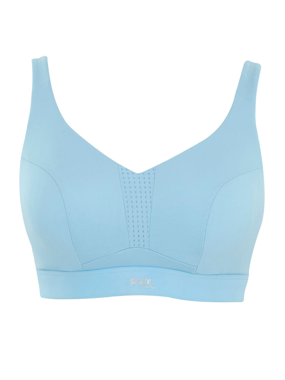 Endurance Non-Padded Wired Sports Bra in Sky Blue front view product image