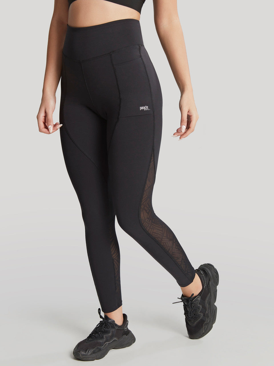 Ultra Adapt Sports Legging - Black worn by model front view