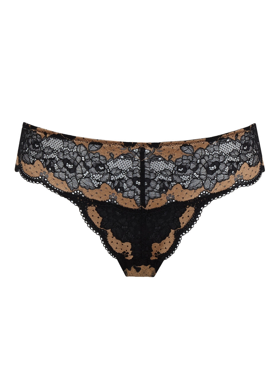 Clara Brazilian Brief - Black/Vintage Gold