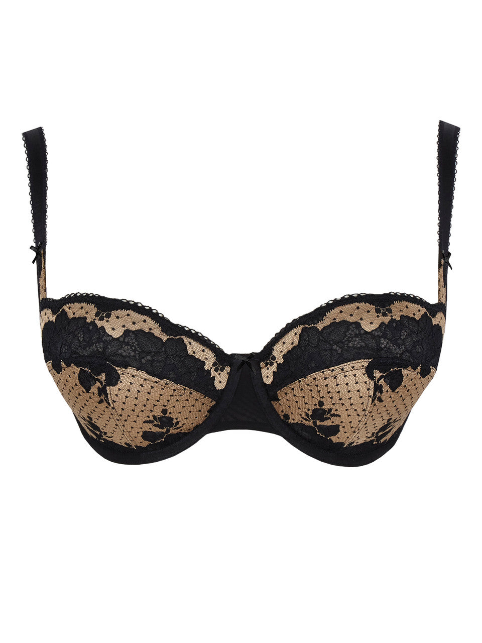 Clara Balcony Bra - Black/Vintage Gold