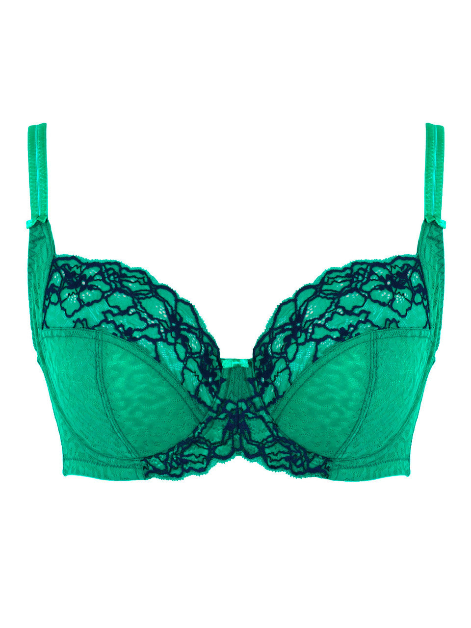 Envy Full Cup Bra - Emerald front view product image