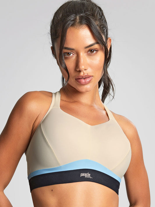 Panache Boundless Non-Wired Sports Bra - Chalk/Black