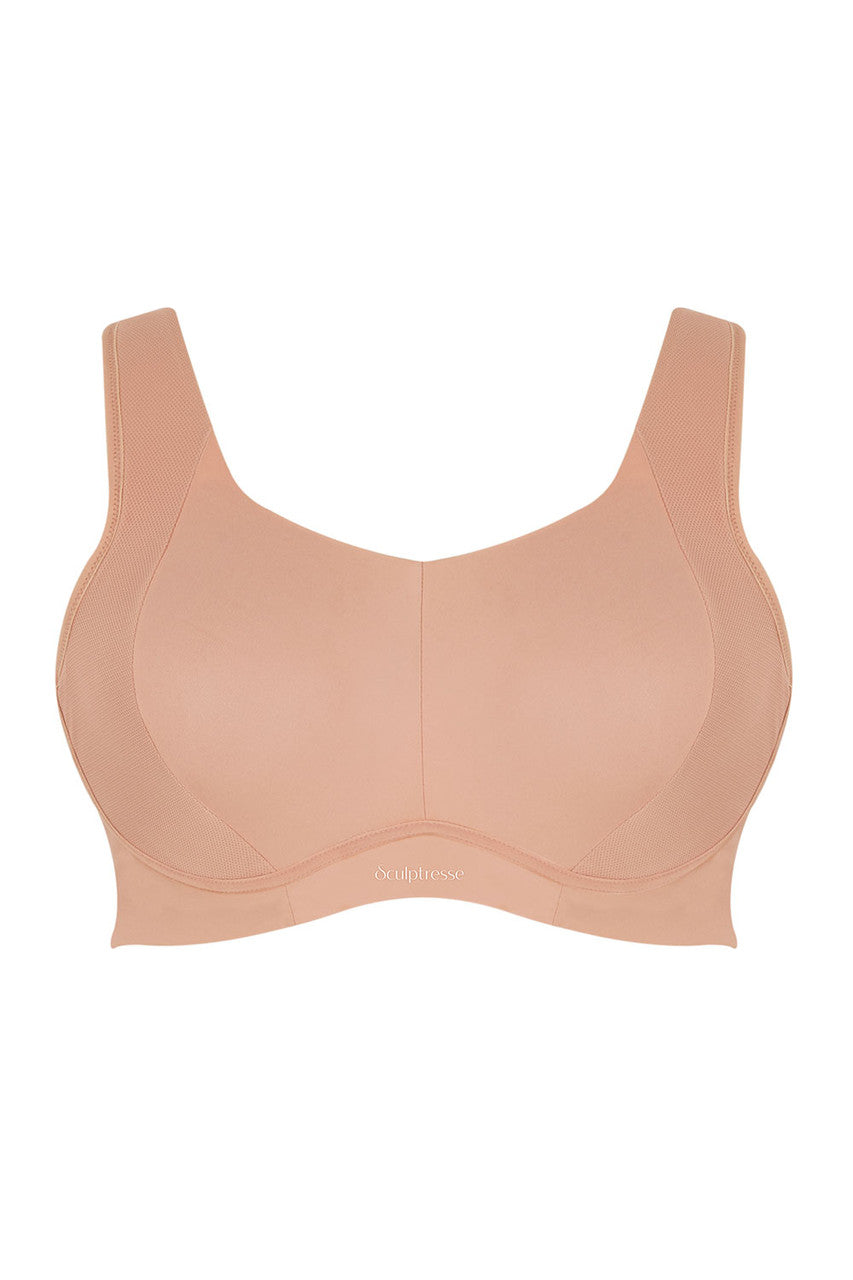Nude-colored bralette on a white background