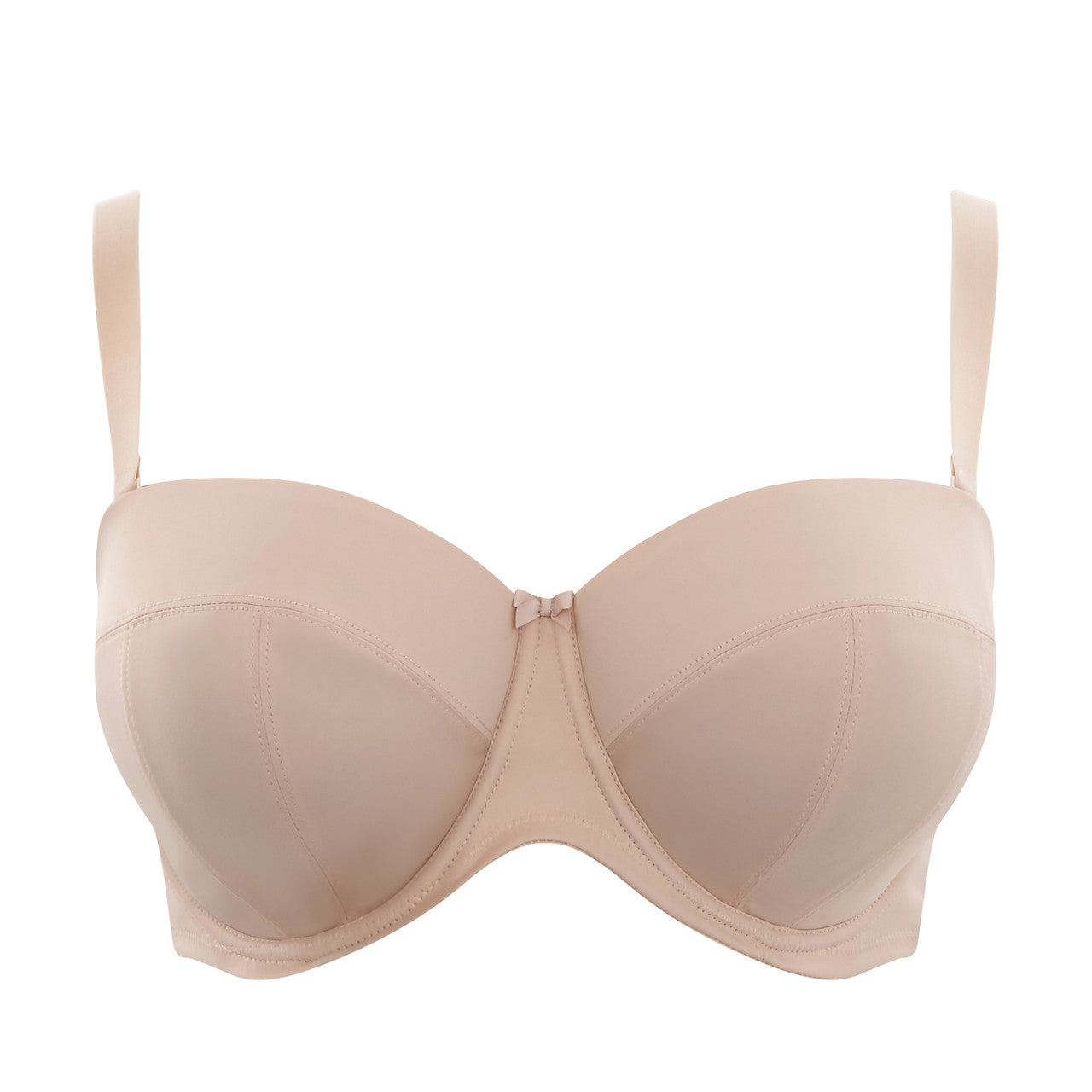 Dana Strapless Bra in Linen with straps front view product image