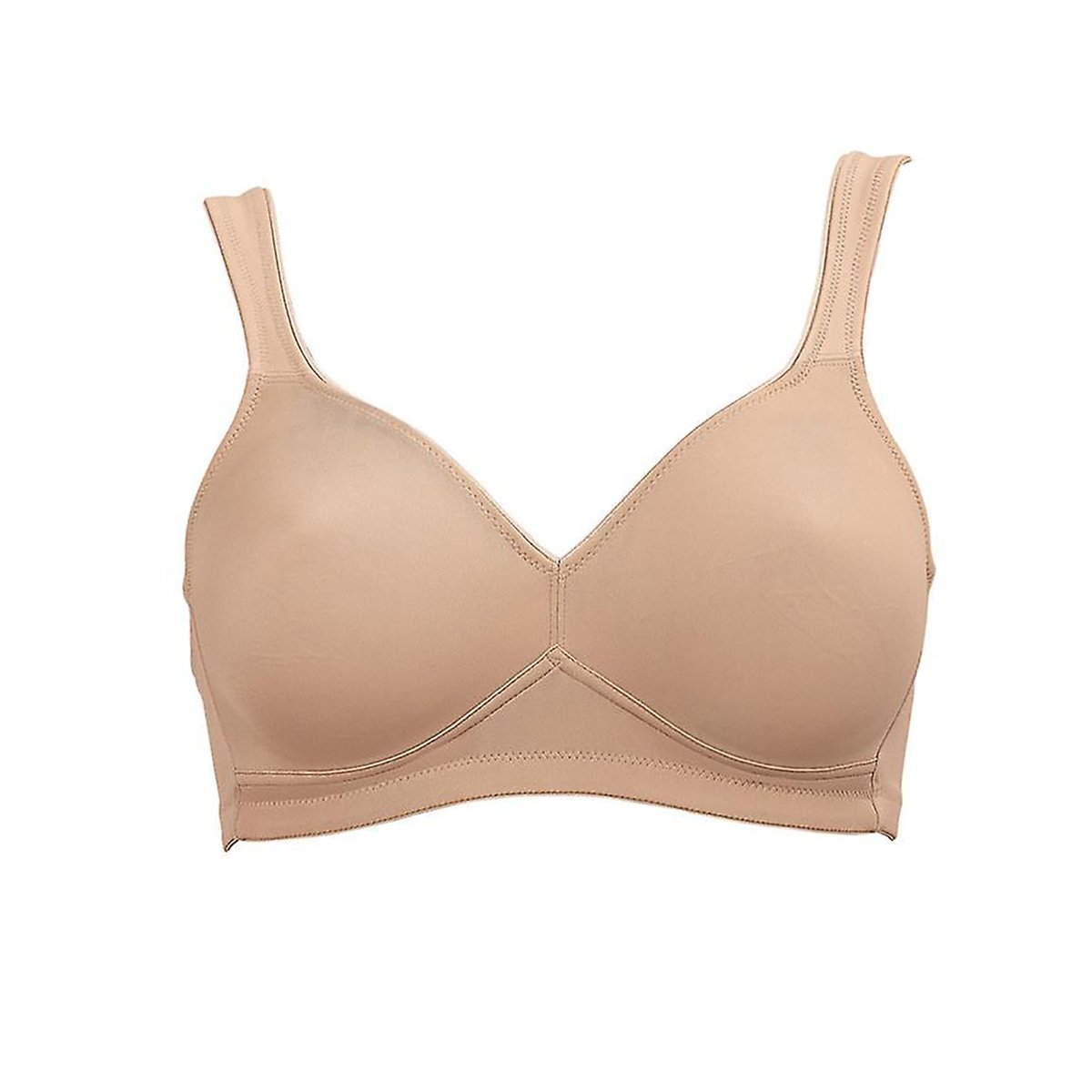 Twin Wireless Soft Bra - Deep Sand front view product image