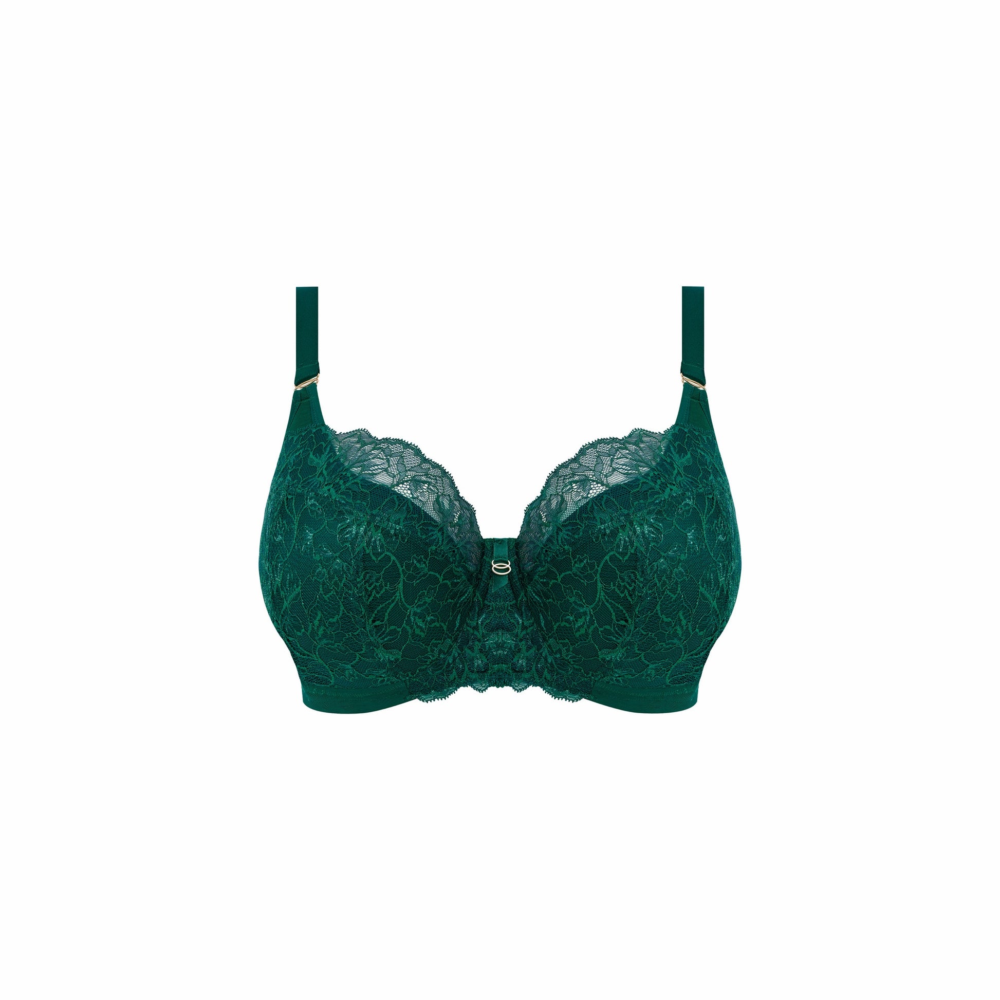 Brianna UW Padded Half Cup Bra in Rainforest front view product image