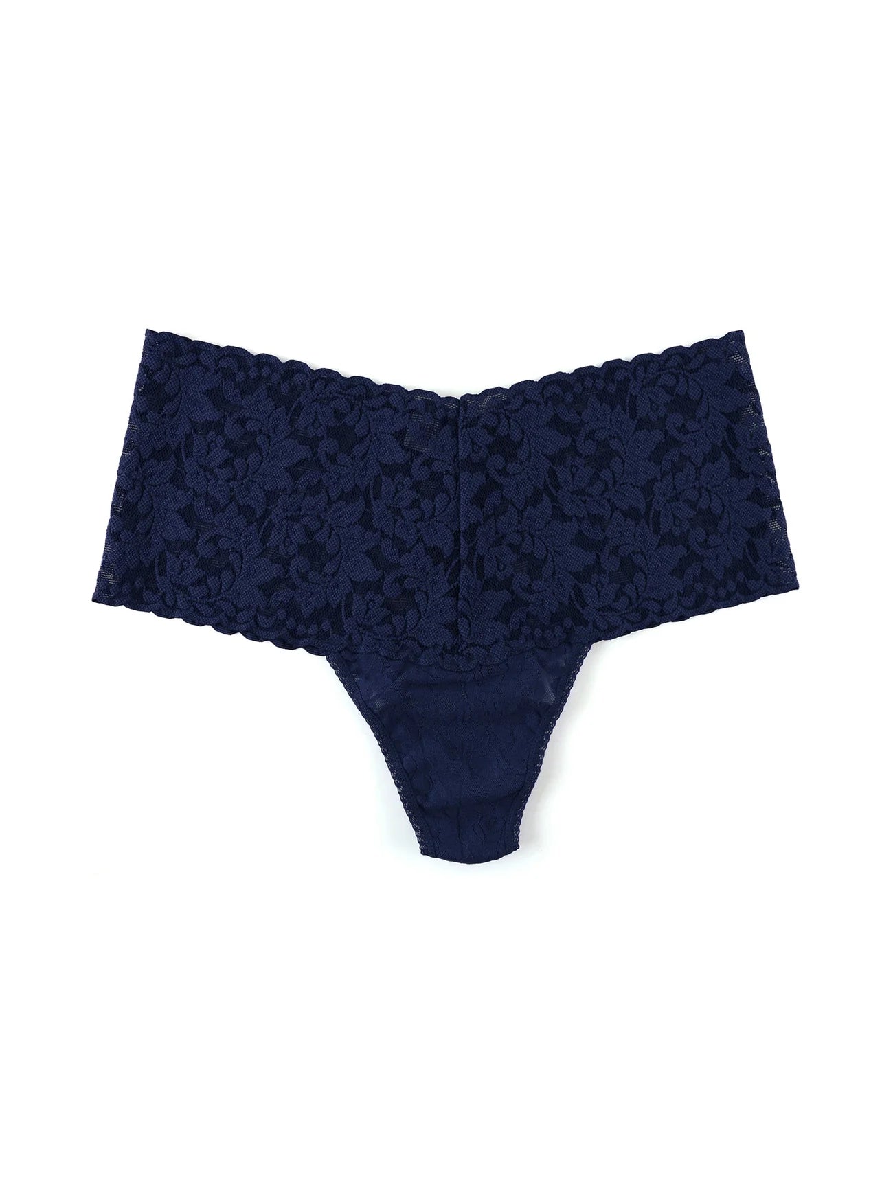 Hanky Panky Retro Thong in Navy in front view product image