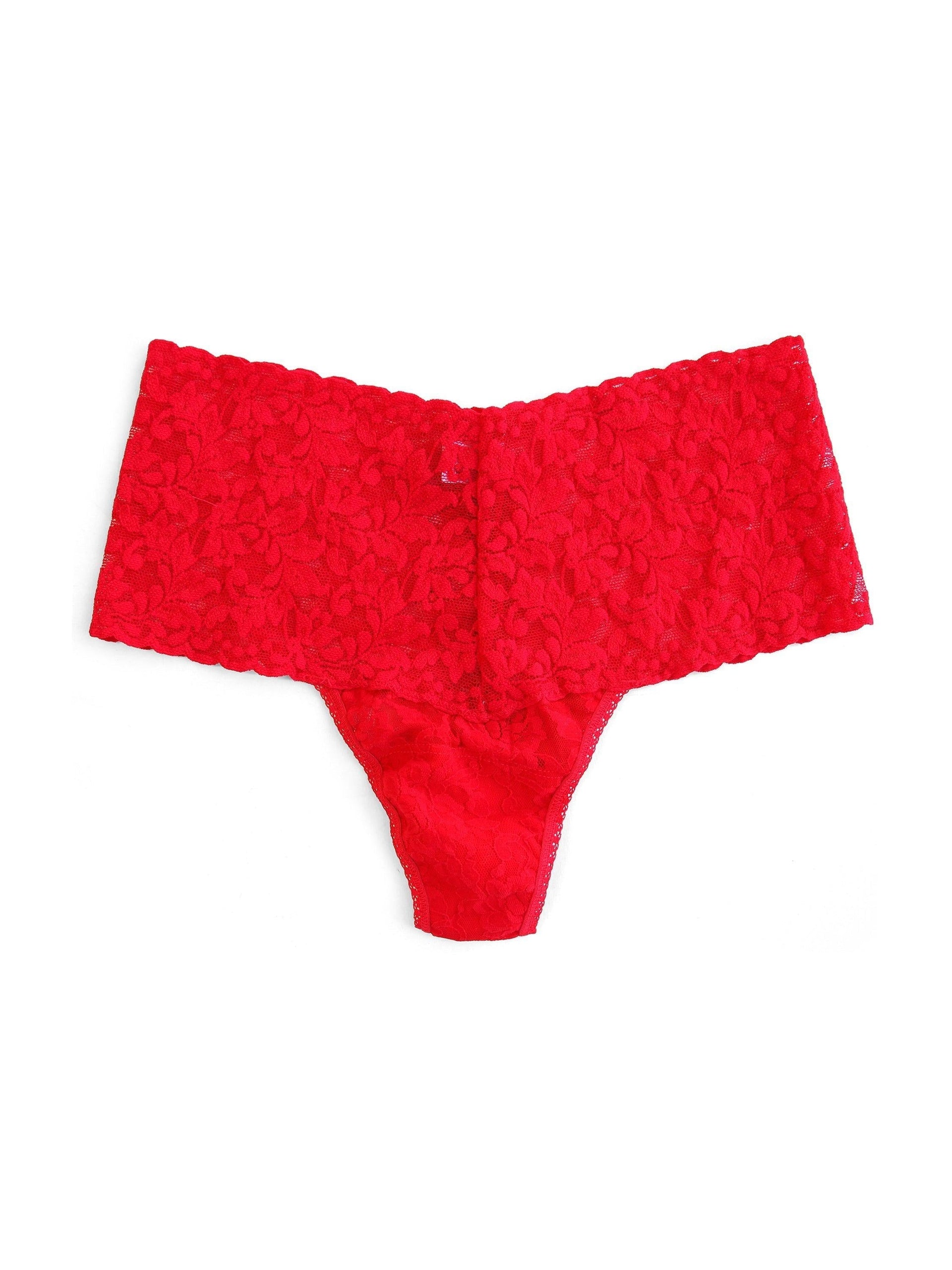 Hanky Panky Plus Retro Thong Red front view product image