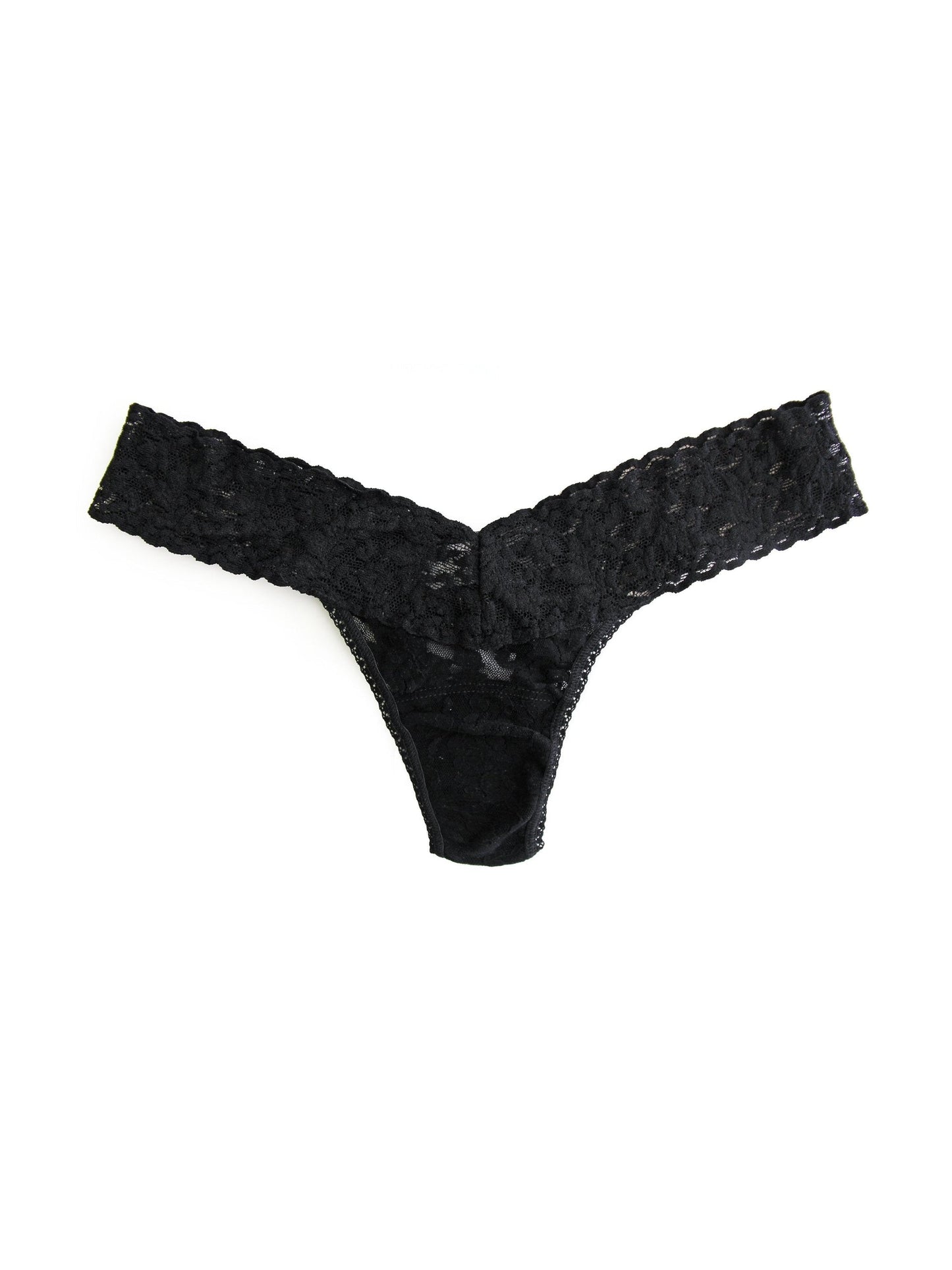 Hanky Panky Low Rise Thong in Black front view product image