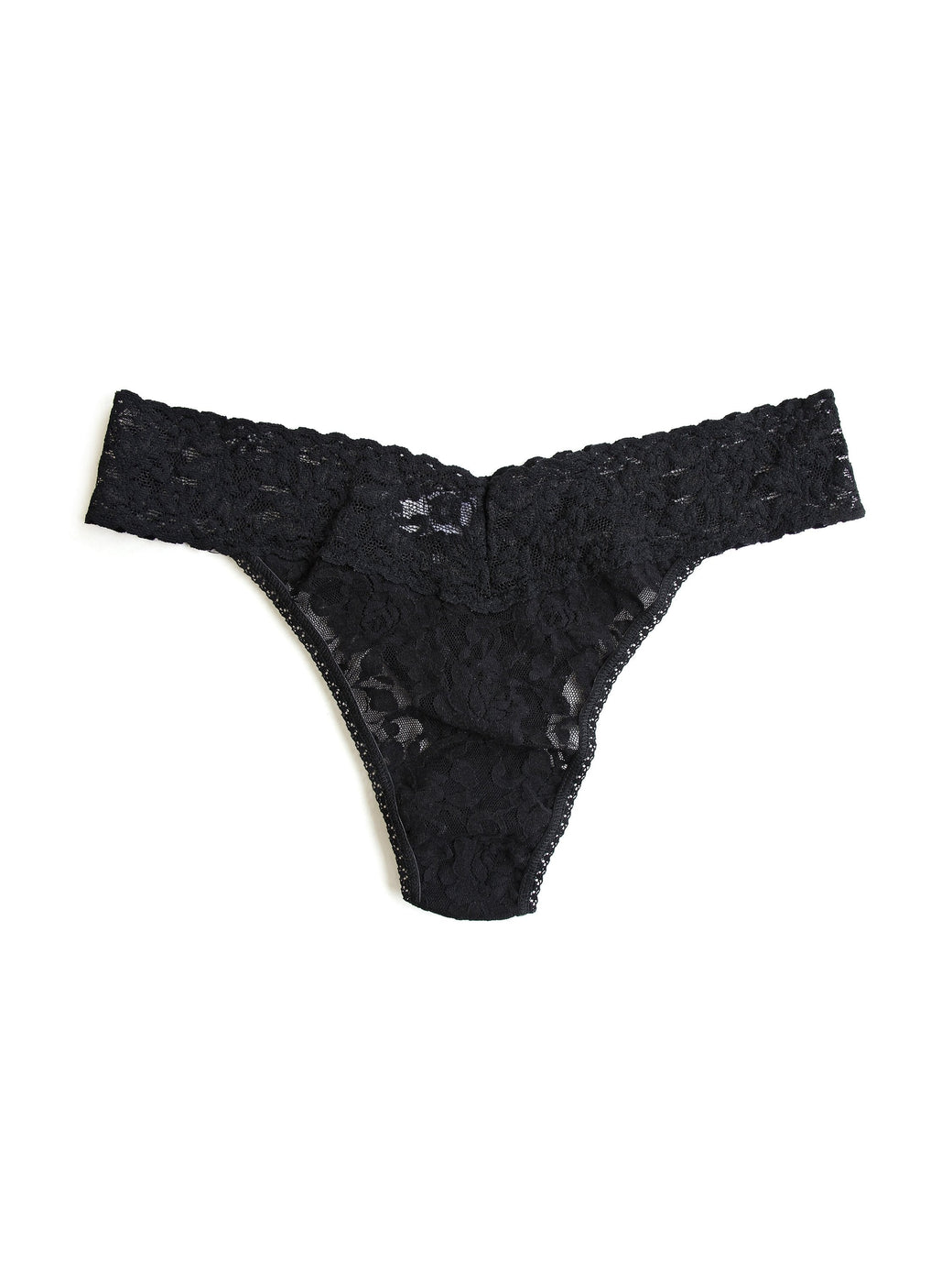 Hanky Panky Original Rise Thong Black front view product image