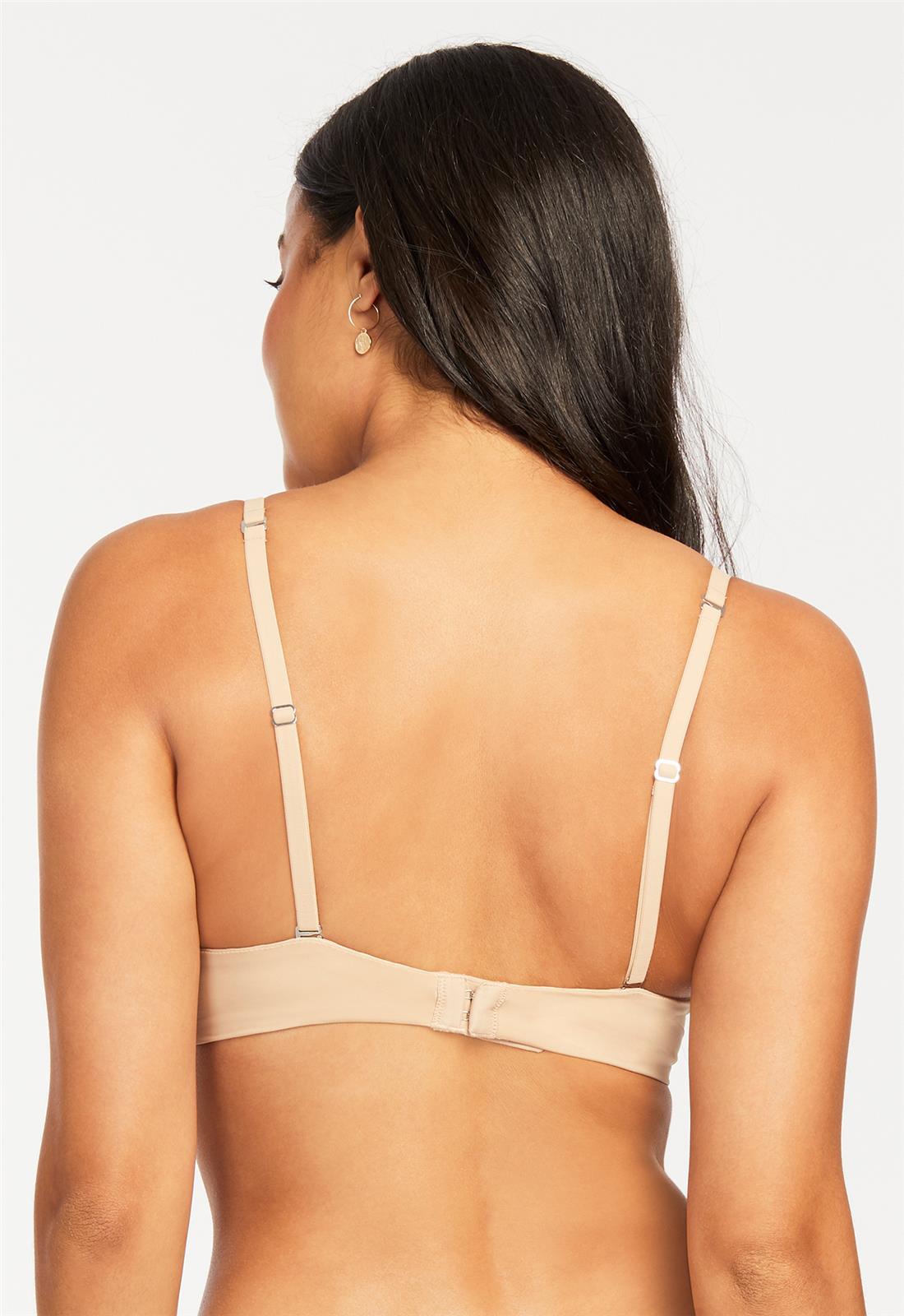 Wire-Free T-Shirt Bra - Sand worn by model back view