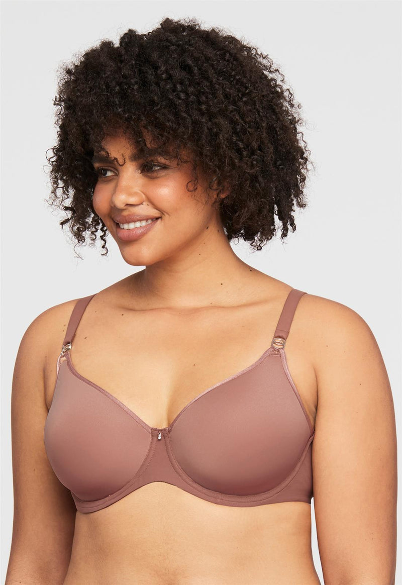 Sublime Spacer Bra - Pecan worn by model front view