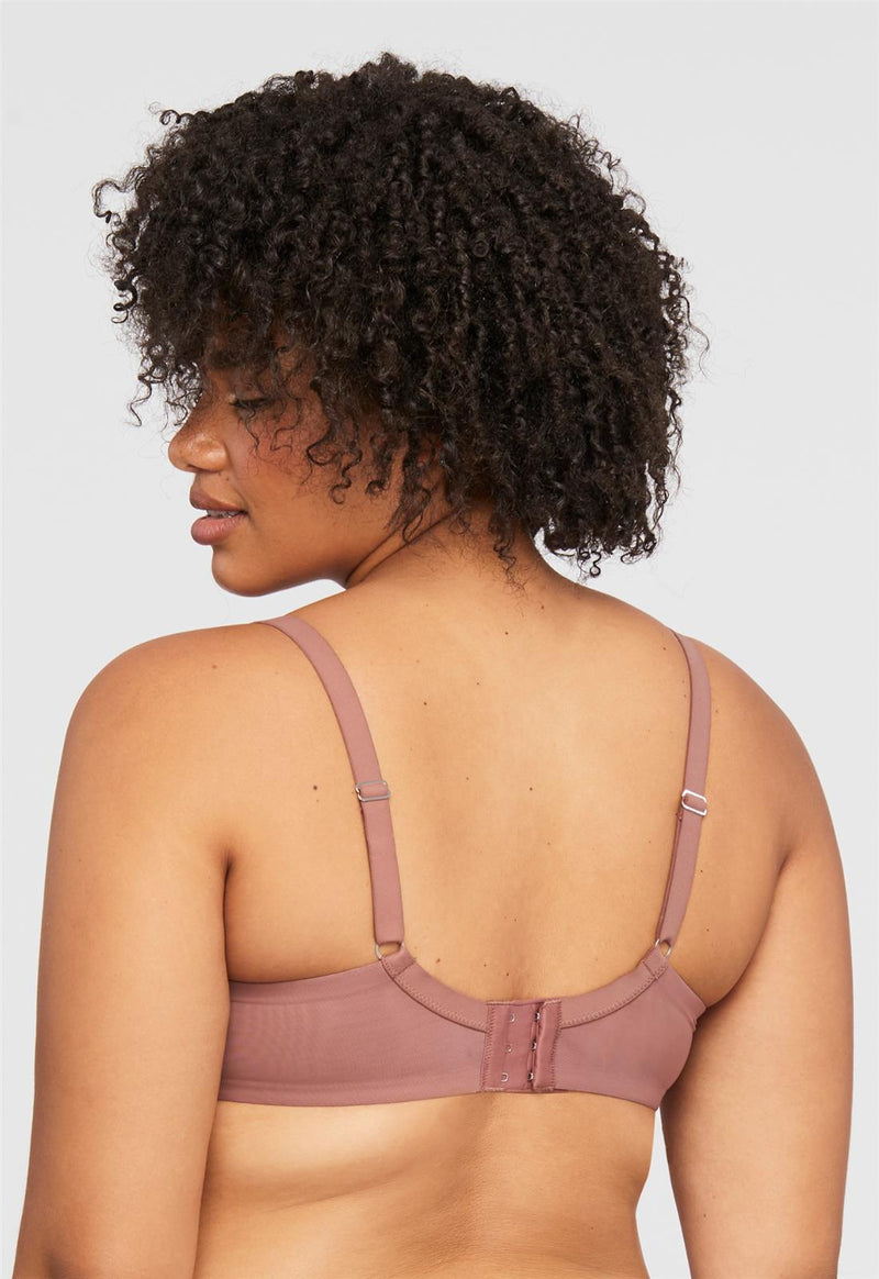 Sublime Spacer Bra - Pecan worn by model back view