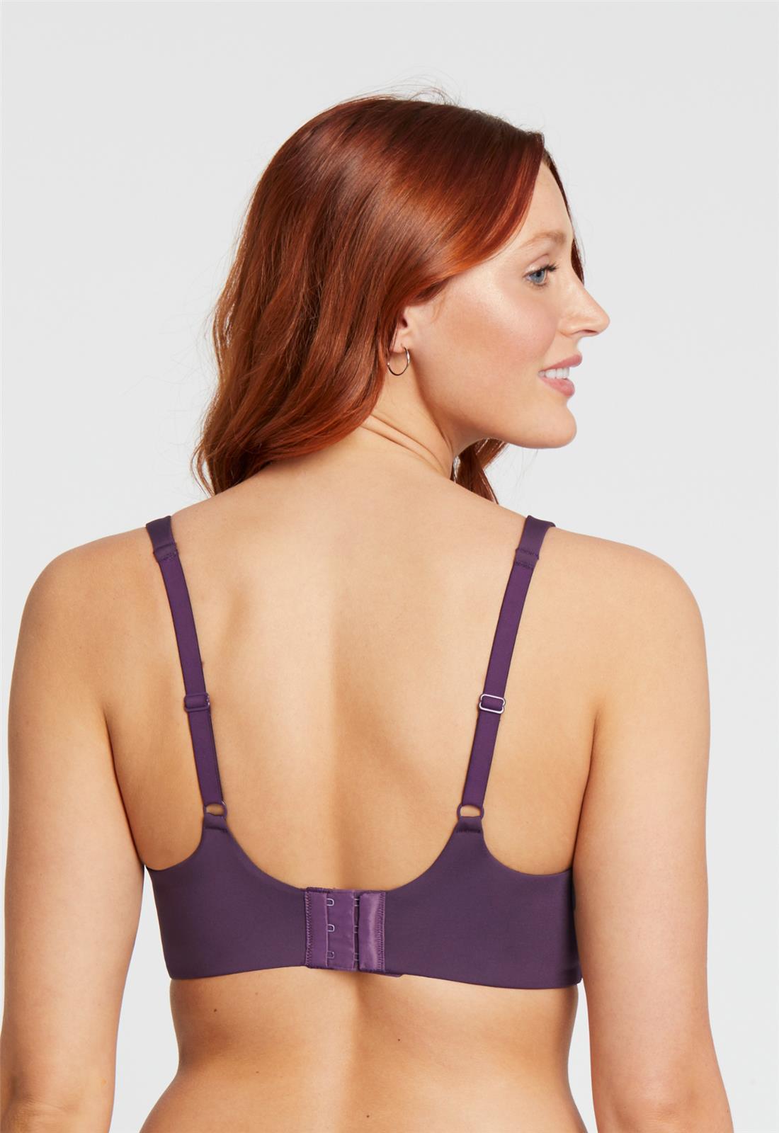Mysa Cup-Sized Bralette - Pinot worn by model back view