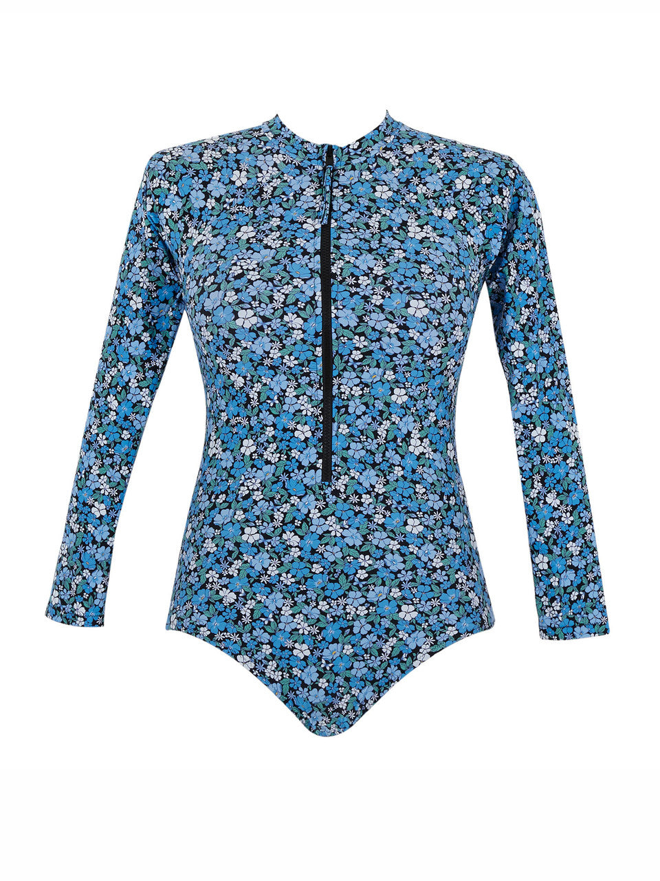 Panache Grace Long Sleeve Swimsuit in Posy front view product image