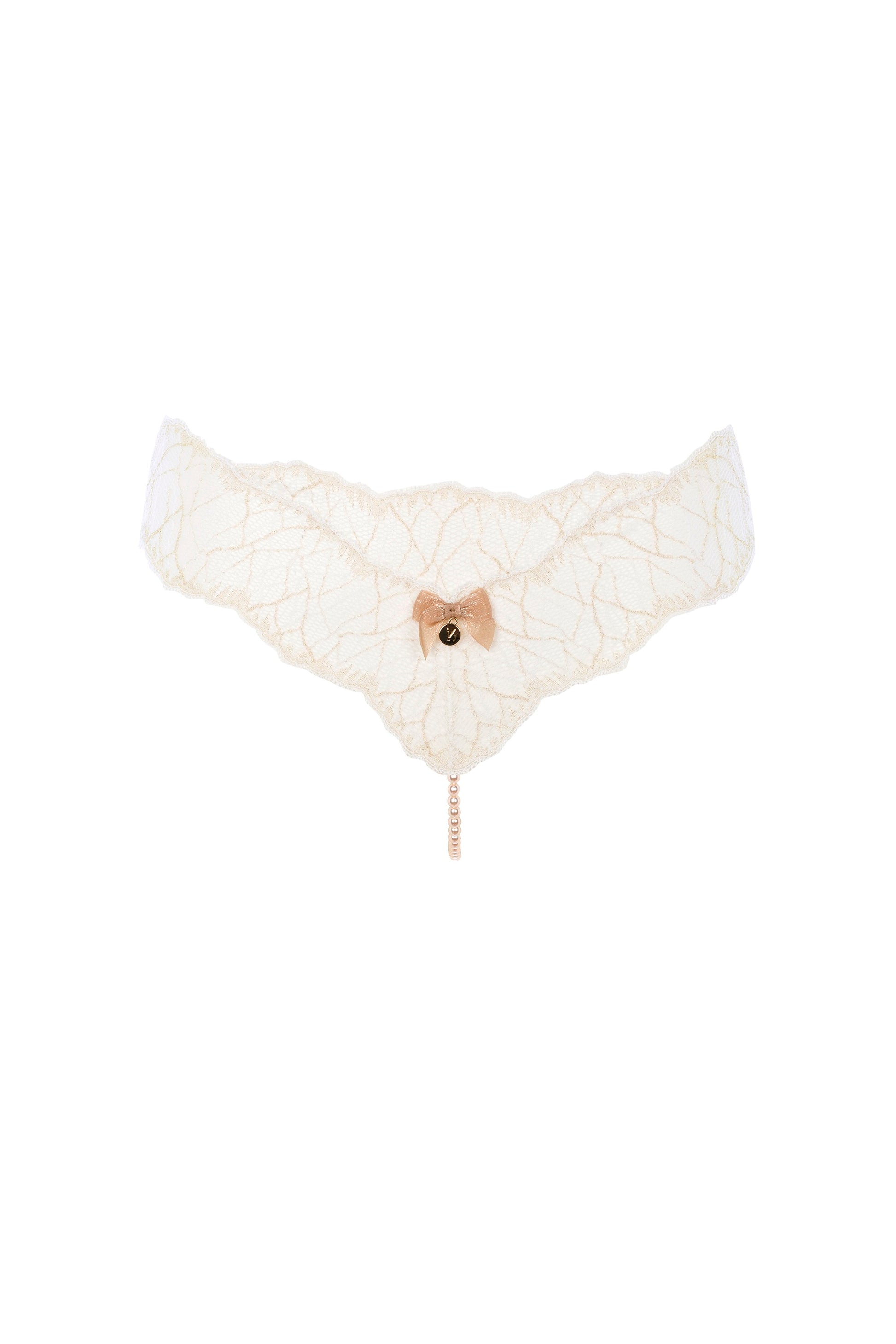 Sydney Single Thong Ivory front view product image