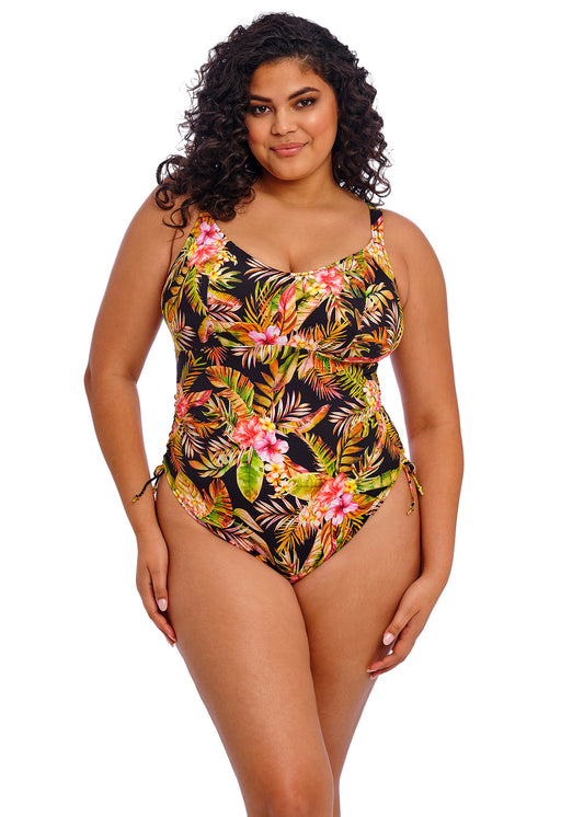 Model wearing Tiger Valley Non Wired One-Piece