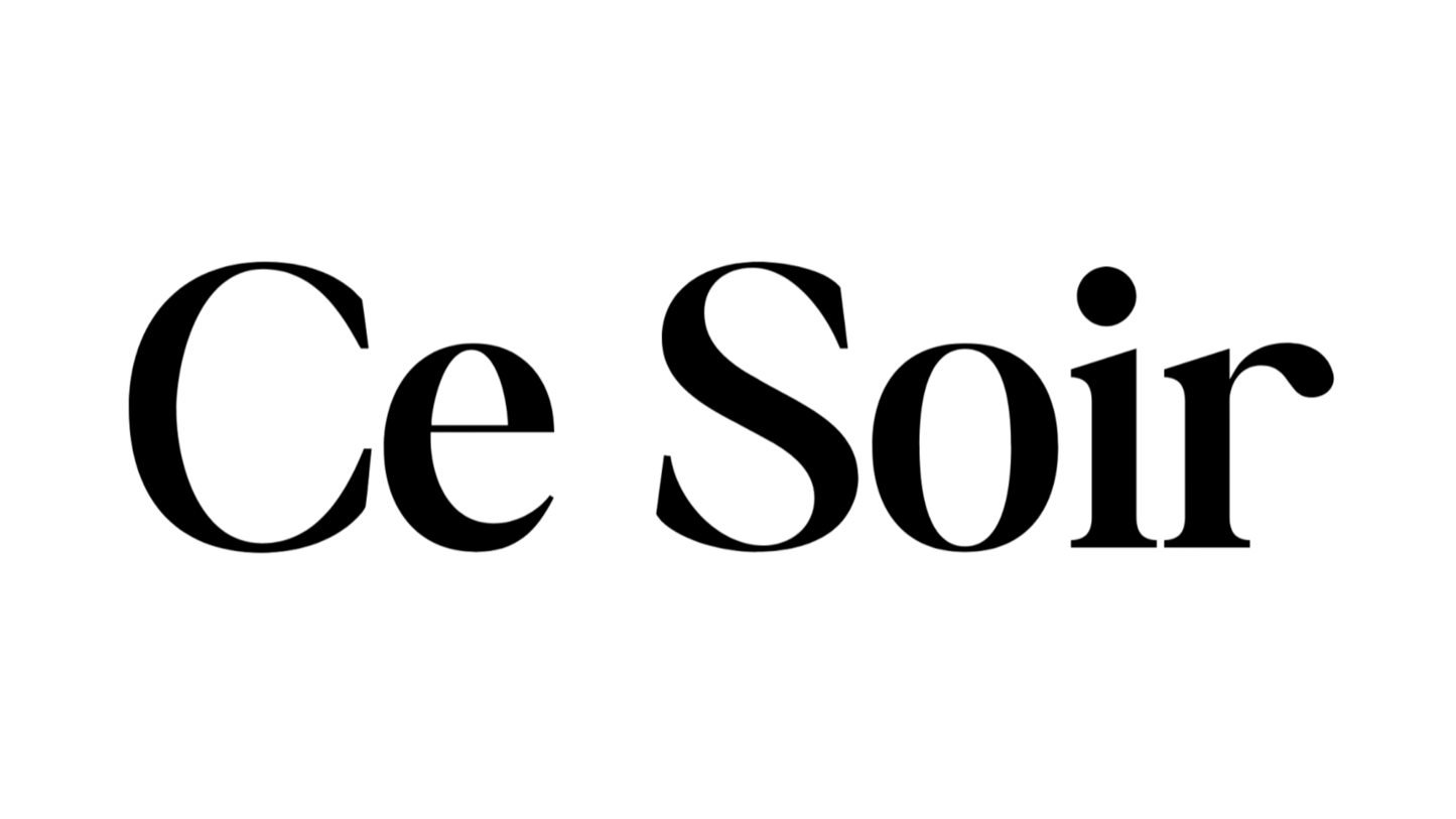 Black text 'Ce Soir' on a white background