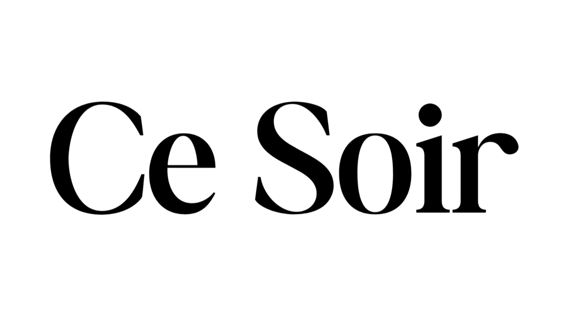 Black text 'Ce Soir' on a white background