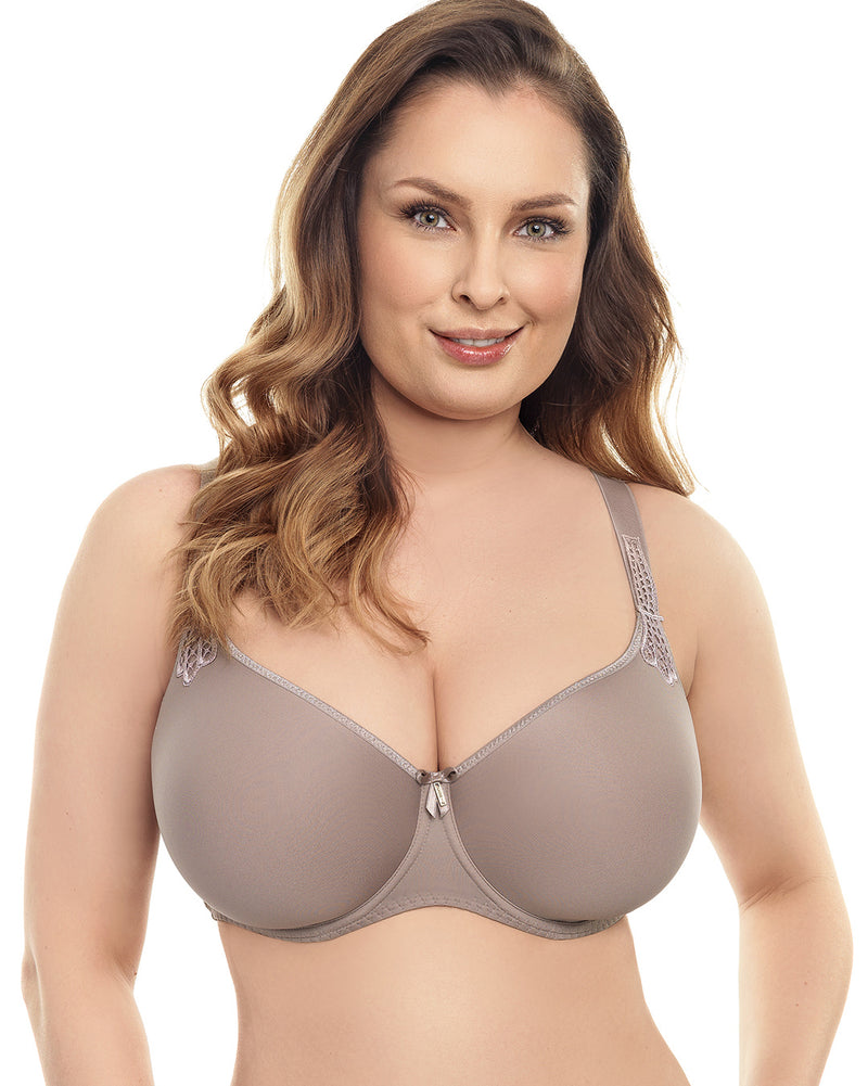 Virginia 3D Spacer Bra - Cappuccino worn by model front view