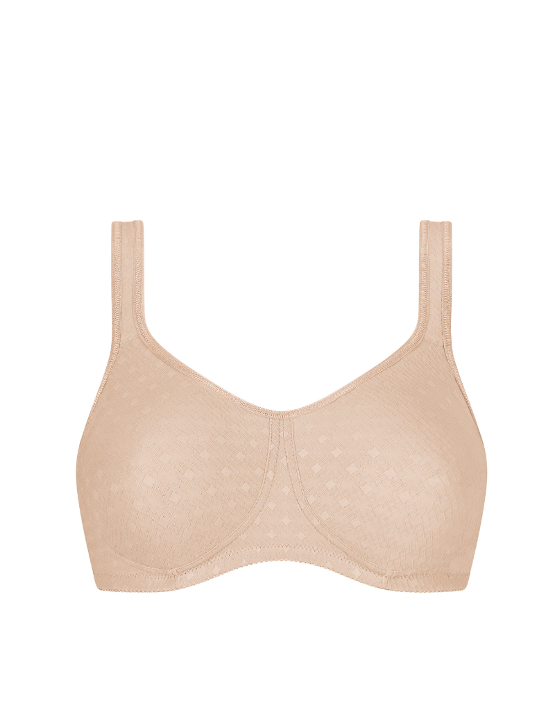 Tiana Wireless Pocketed Bra - Nude front view