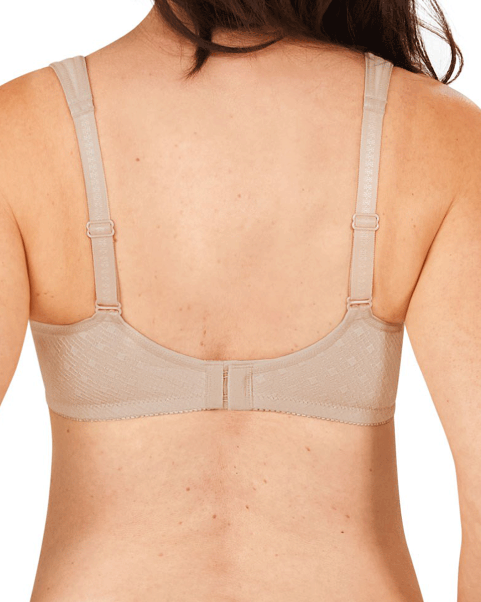 Tiana Wireless Pocketed Bra - Nude worn by model back view
