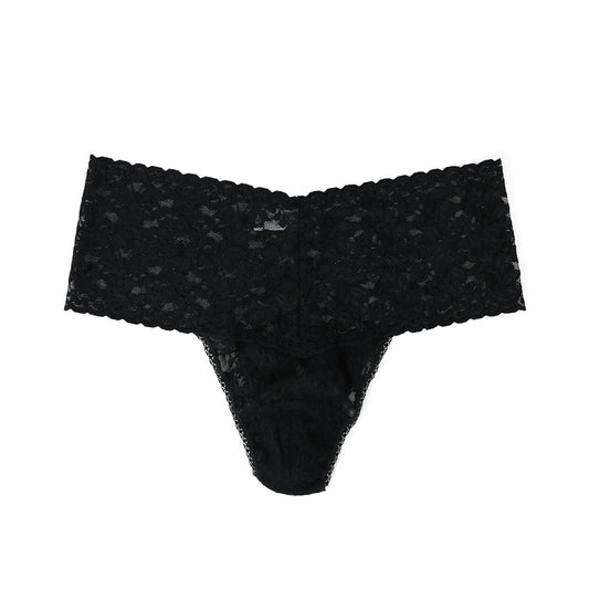 Hanky Panky Plus Retro Thong Black front view product image