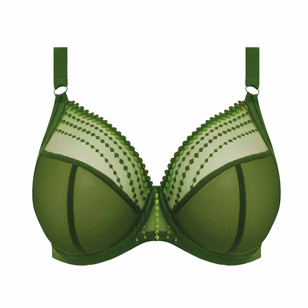 Matilda Underwire Plunge Bra in Jungle front view product image