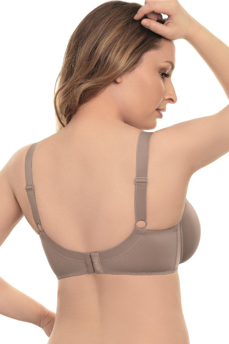 Virginia 3D Spacer Bra - Cappuccino worn by model back view