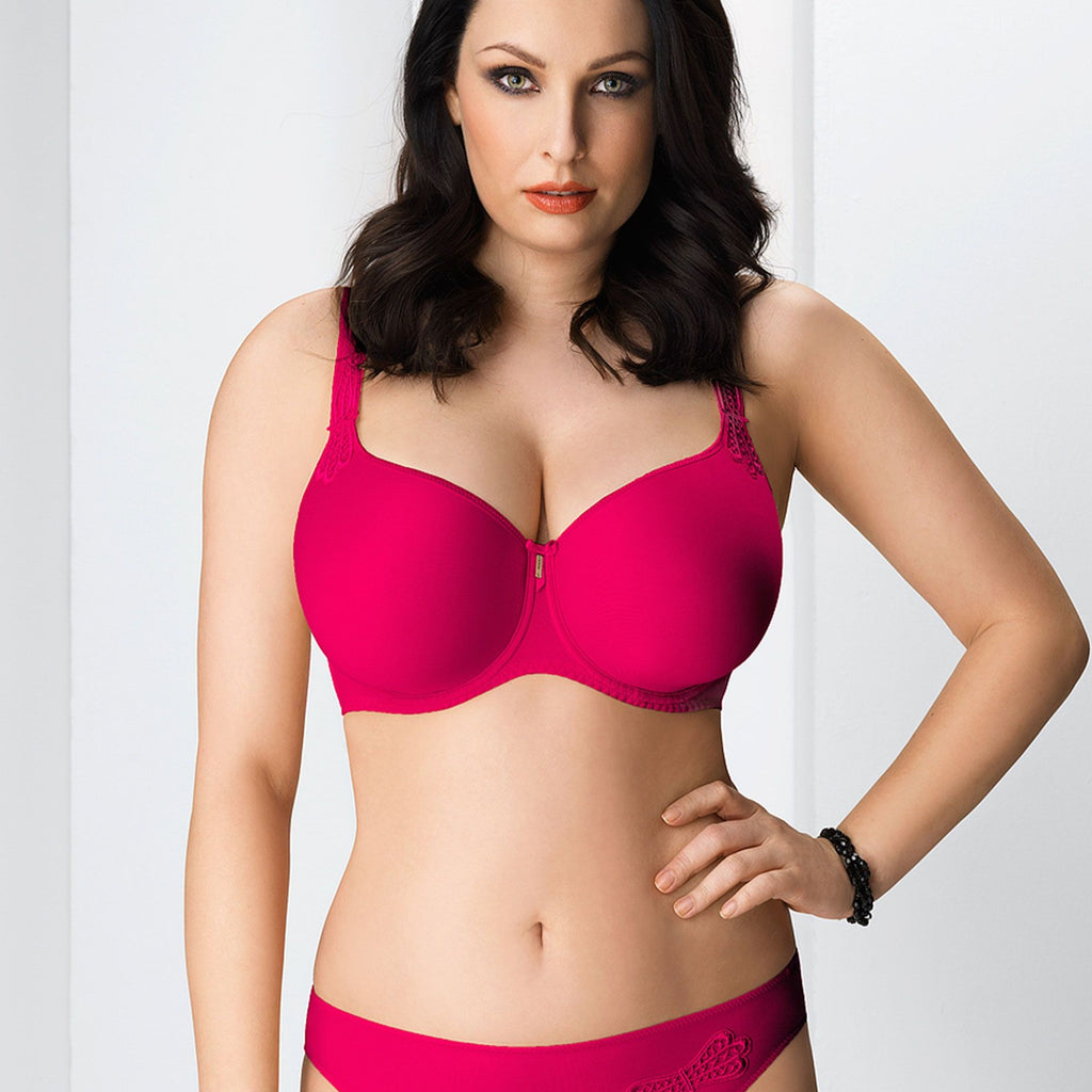 Virginia 3D Spacer Bra - Ruby worn by model front view