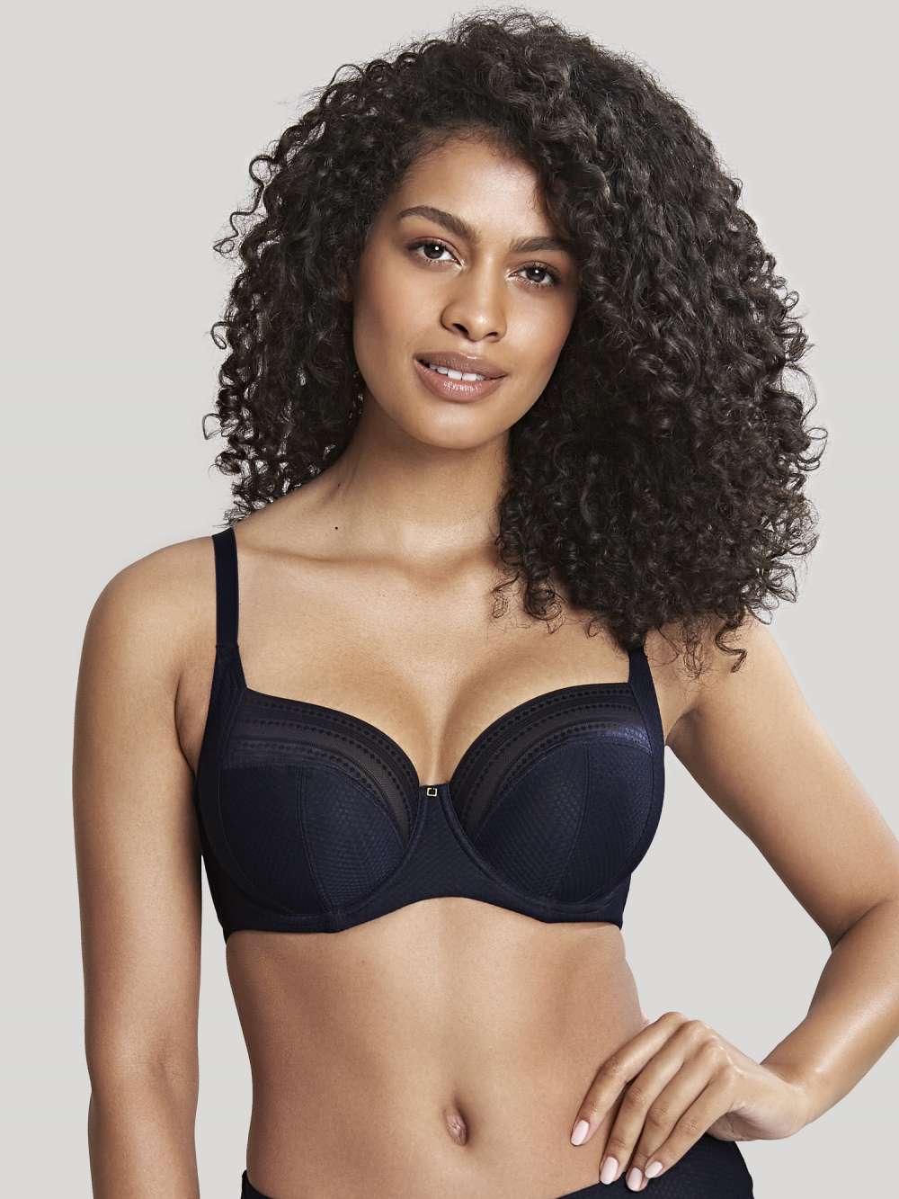 Serene Full Cup Bra - Midnight, worn by model front view