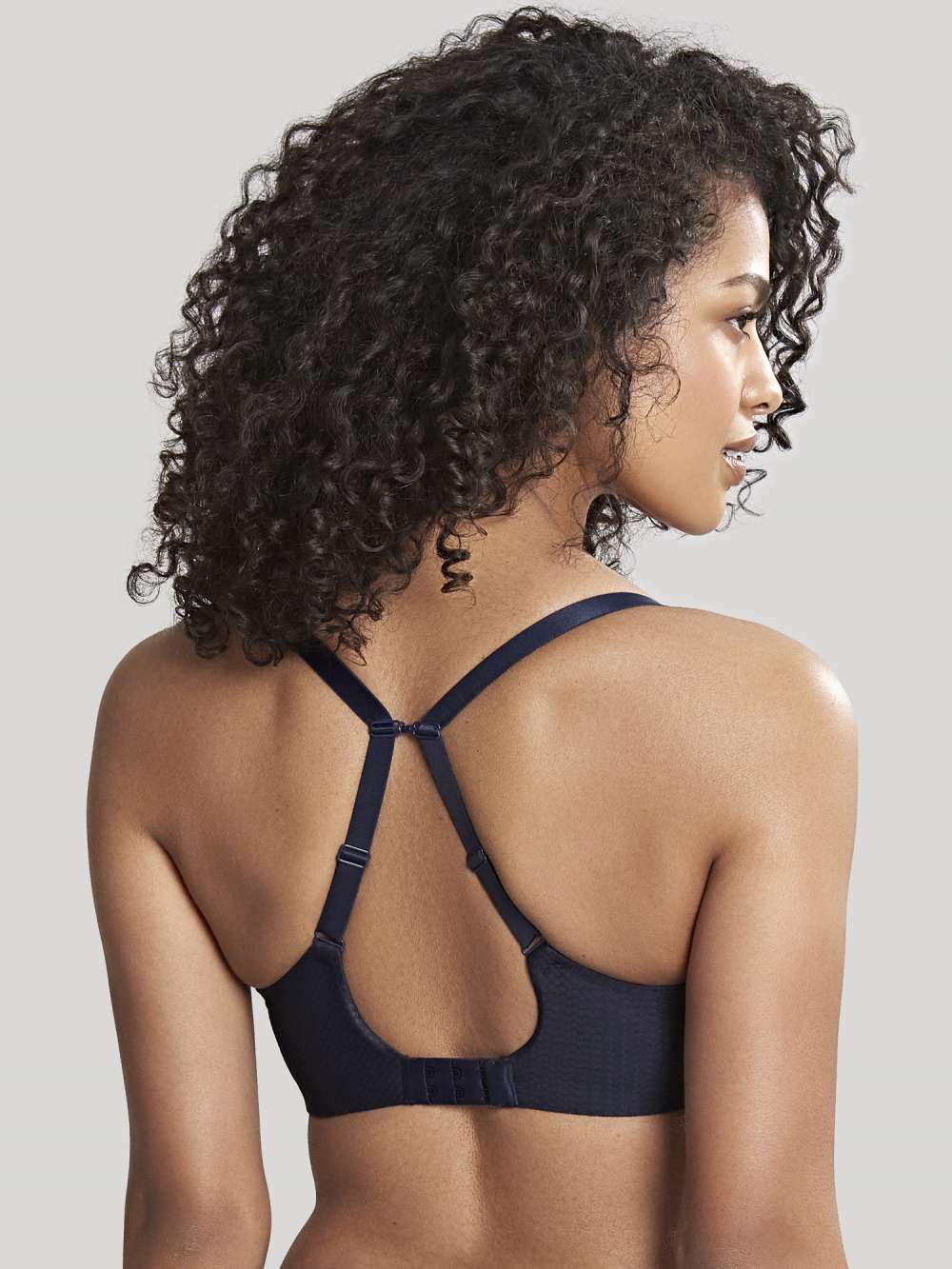 Serene Full Cup Bra - Midnight, worn by model back view